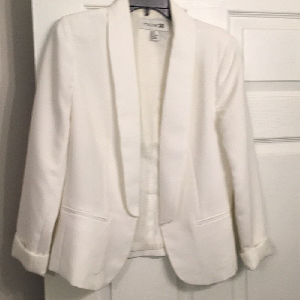 Forever 21 white blazer